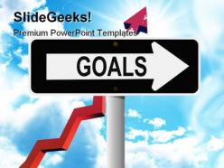 Goals signpost metaphor powerpoint templates and powerpoint backgrounds 0711
