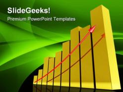 Gold graph business powerpoint templates and powerpoint backgrounds 0511