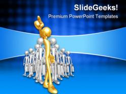 Gold team leader leadership powerpoint templates and powerpoint backgrounds 0611