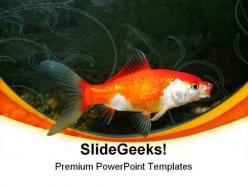 Golden fish01 animals powerpoint templates and powerpoint backgrounds 0211