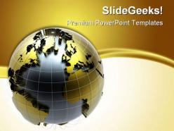 Golden globe background powerpoint templates and powerpoint backgrounds 0311