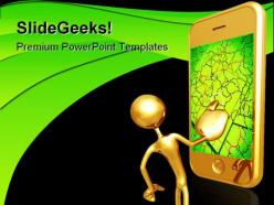 Gps networking technology powerpoint templates and powerpoint backgrounds 0711