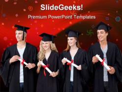 Graduate friends education powerpoint backgrounds and templates 1210