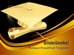 Graduation diploma education powerpoint backgrounds and templates 1210