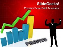 Graph showing profits business powerpoint templates and powerpoint backgrounds 0511