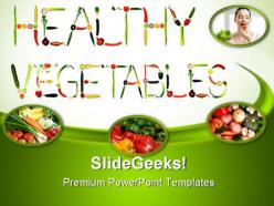Green and fresh vegetables health powerpoint templates and powerpoint backgrounds 0311