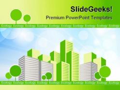 Green city environment powerpoint templates and powerpoint backgrounds 0511