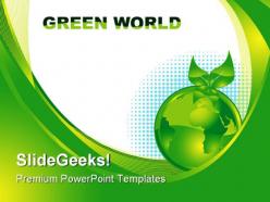 Green earth concept environment powerpoint templates and powerpoint backgrounds 0611