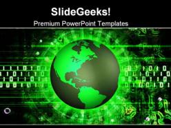 Green earth technology powerpoint templates and powerpoint backgrounds 0611