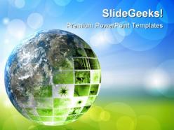 Green futuristic technology geographical powerpoint templates and powerpoint backgrounds 0311