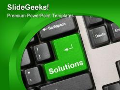Green solutions key computer powerpoint templates and powerpoint backgrounds 0711