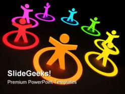 Group of colourful people communication powerpoint backgrounds and templates 1210