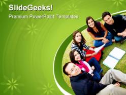 Group of students education powerpoint templates and powerpoint backgrounds 0511