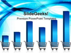 Growing shopping graph sales powerpoint templates and powerpoint backgrounds 0411
