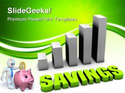 Growing your savings business powerpoint templates and powerpoint backgrounds 0611