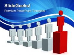 Growth of manpower leadership powerpoint templates and powerpoint backgrounds 0411