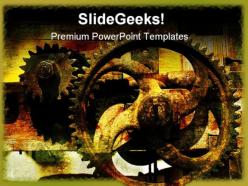Grunge Gears Industrial PowerPoint Templates And PowerPoint Backgrounds 0611