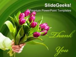 Hand holding flowers beauty powerpoint templates and powerpoint backgrounds 0311