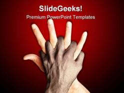 Hand mix people powerpoint templates and powerpoint backgrounds 0411