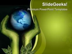 Hands and earth geographical powerpoint templates and powerpoint backgrounds 0611