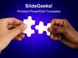 Hands with puzzles shapes powerpoint templates and powerpoint backgrounds 0411