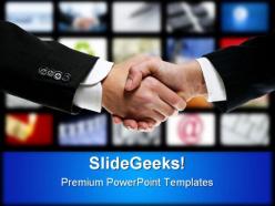 Handshake02 business powerpoint templates and powerpoint backgrounds 0711