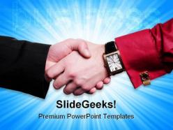 Handshake07 business powerpoint templates and powerpoint backgrounds 0511