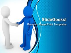 Handshake business powerpoint backgrounds and templates 0111