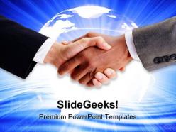 Handshake business powerpoint templates and powerpoint backgrounds 0411