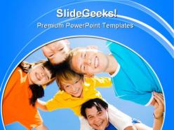 Happy family people powerpoint templates and powerpoint backgrounds 0911