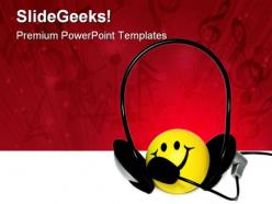 Happy listener music powerpoint templates and powerpoint backgrounds 0711