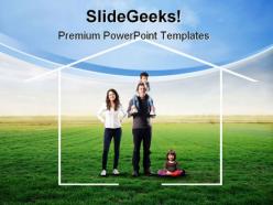 Happy people family powerpoint templates and powerpoint backgrounds 0811