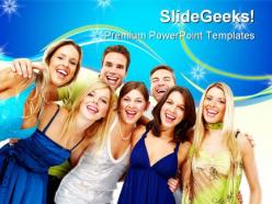 Happy people youth powerpoint templates and powerpoint backgrounds 0611