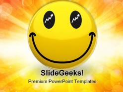 Happy trader smiley symbol powerpoint templates and powerpoint backgrounds 0611