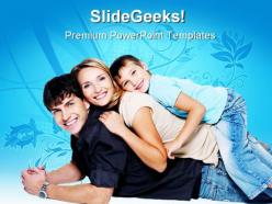 Happy Young Family PowerPoint Templates And PowerPoint Backgrounds 0411