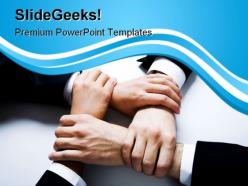 Harmony handshake business powerpoint templates and powerpoint backgrounds 0811
