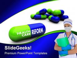 Health care reform pills medical powerpoint templates and powerpoint backgrounds 0311