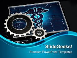 Health with gears medical powerpoint templates and powerpoint backgrounds 0511