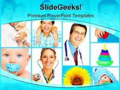 Healthy babies medical powerpoint templates and powerpoint backgrounds 0811
