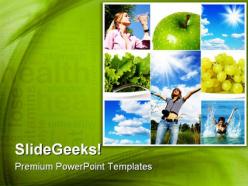Healthy lifestyle concept health powerpoint templates and powerpoint backgrounds 0811