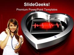 Heart beat medical powerpoint templates and powerpoint backgrounds 0211