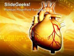 Heart science medical powerpoint backgrounds and templates 0111