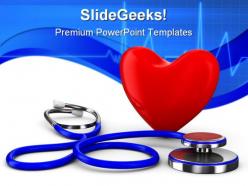 Heart stethoscope medical powerpoint templates and powerpoint backgrounds 0211