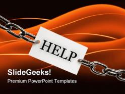 Help chain metaphor powerpoint templates and powerpoint backgrounds 0611