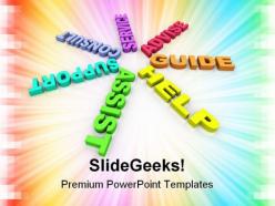 Help support guide business powerpoint templates and powerpoint backgrounds 0911