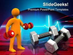 High tech work out health powerpoint templates and powerpoint backgrounds 0311