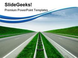 Highway travel powerpoint templates and powerpoint backgrounds 0811
