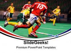 Hockey players sports powerpoint templates and powerpoint backgrounds 0711