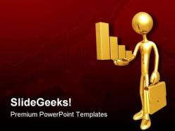 Holding golden bar business powerpoint templates and powerpoint backgrounds 0511