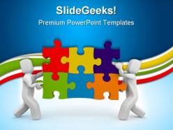 Holding solution puzzle success powerpoint templates and powerpoint backgrounds 0811